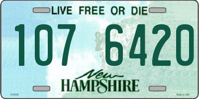 NH license plate 1076420