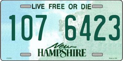 NH license plate 1076423