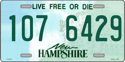 NH license plate 1076429