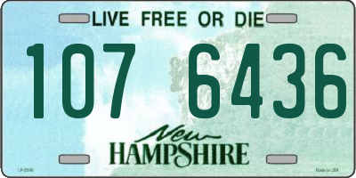 NH license plate 1076436