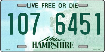 NH license plate 1076451