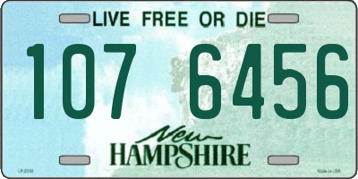 NH license plate 1076456
