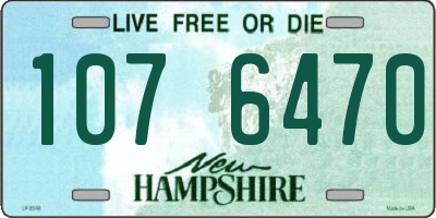 NH license plate 1076470