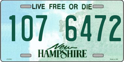 NH license plate 1076472