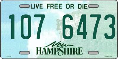 NH license plate 1076473