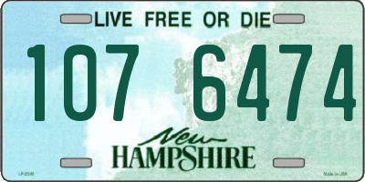 NH license plate 1076474
