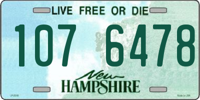 NH license plate 1076478