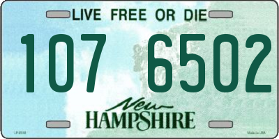NH license plate 1076502