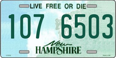 NH license plate 1076503