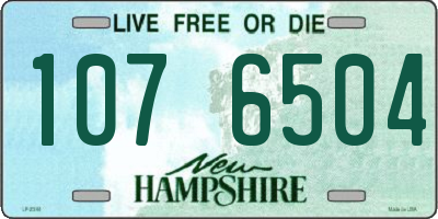 NH license plate 1076504