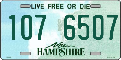 NH license plate 1076507