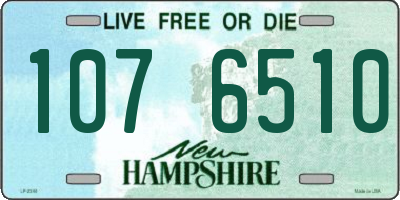 NH license plate 1076510