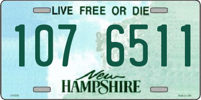 NH license plate 1076511