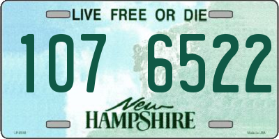 NH license plate 1076522