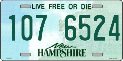 NH license plate 1076524