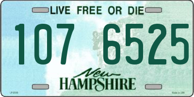 NH license plate 1076525