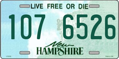 NH license plate 1076526