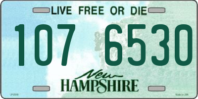 NH license plate 1076530
