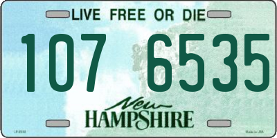 NH license plate 1076535
