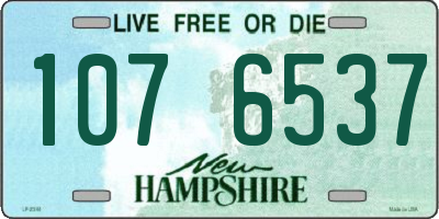 NH license plate 1076537