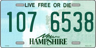 NH license plate 1076538