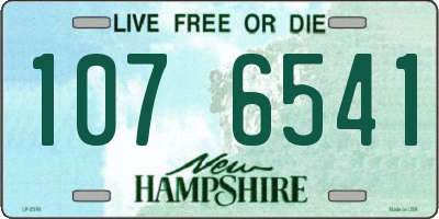 NH license plate 1076541
