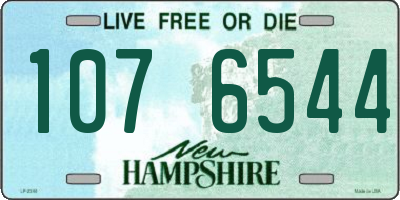 NH license plate 1076544