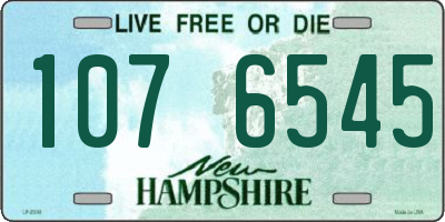 NH license plate 1076545