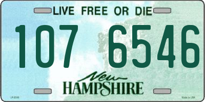 NH license plate 1076546