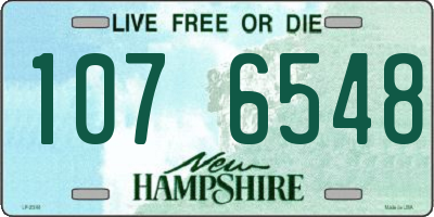 NH license plate 1076548