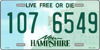 NH license plate 1076549