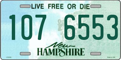 NH license plate 1076553