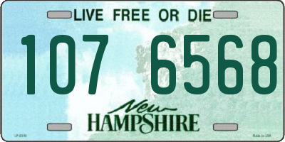 NH license plate 1076568
