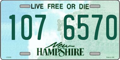 NH license plate 1076570