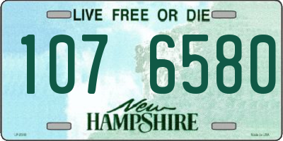 NH license plate 1076580