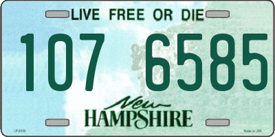 NH license plate 1076585