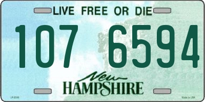 NH license plate 1076594
