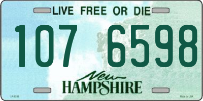 NH license plate 1076598