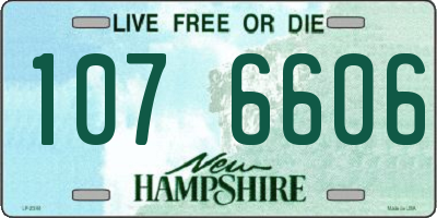 NH license plate 1076606