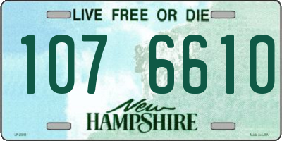 NH license plate 1076610