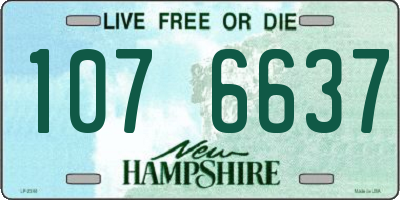 NH license plate 1076637