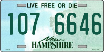NH license plate 1076646