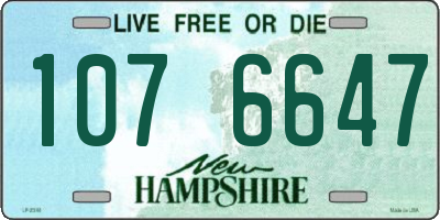NH license plate 1076647