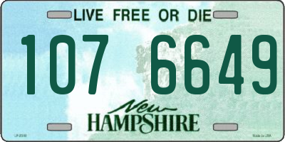 NH license plate 1076649