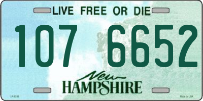 NH license plate 1076652