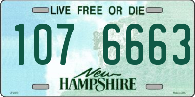 NH license plate 1076663
