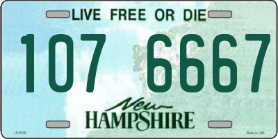 NH license plate 1076667