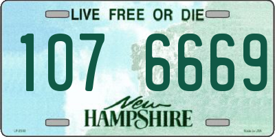 NH license plate 1076669