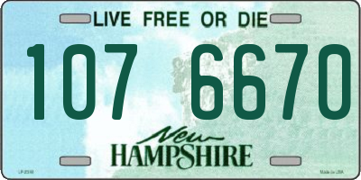NH license plate 1076670