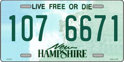 NH license plate 1076671